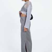 Elderbery Cargo Maxi Skirt Grey