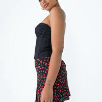 Kerri Mini Skirt Black Floral