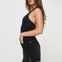 Hayelle Denim Shorts Washed Black