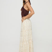 Oh Plisse Maxi Skirt Cream