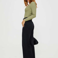 Maple Flare Jeans Washed Black