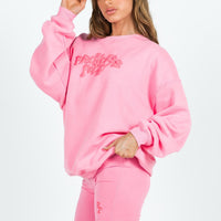 Princess Polly Bike Shorts Squiggle Text Pink / Red