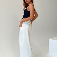 Batkins Maxi Skirt Cream Denim