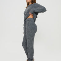 Abrams Rib Knit Pants Charcoal Marle