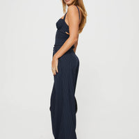 Briana Set Navy Pinstripe