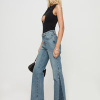 Farleigh High Rise Flared Jeans Blue