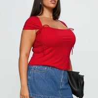 Nicolina Low Rise Denim Mini Skirt Light Wash Curve