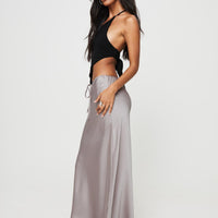 Lolie Bias Cut Midi Skirt Oyster