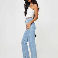Alexanderson Straight Leg Jeans Light Wash Denim
