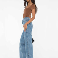 Arlington High Rise Straight Leg Jeans Mid Wash