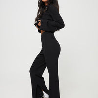 Allen Ribbed Pants Black