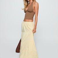 Garden Party Maxi Skirt Lemon