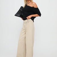 Boxie Mid Rise Wide Leg Jeans Washed Green