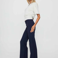 Kinkirk Flared Pants Navy Pinstripe