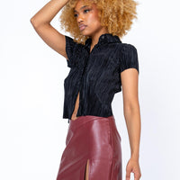 Delancey Mini Skirt Burgundy