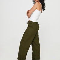 Breeta Drawstring Pants Olive