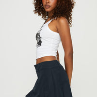 Calianna Pleated Mini Skort Navy