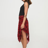 Kokoro Midi Skirt Pink Floral