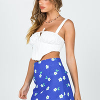 Selby Mini Skirt Blue Floral