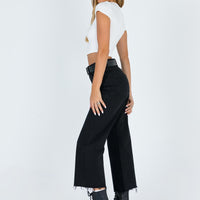 Ruby Cropped Jean Black Denim