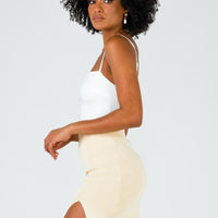 The Lola Mini Skirt Ecru