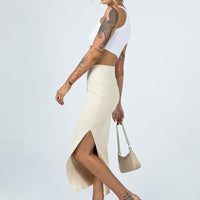 Abigail Midi Skirt Cream