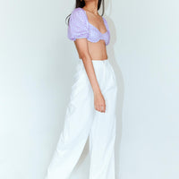 Ayla Linen Pants White Tall