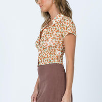Selby Mini Skirt Brown Eco