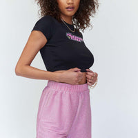 Sarah Lurex Shorts Pink