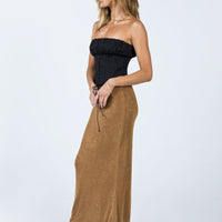 Harriette Maxi Skirt Brown