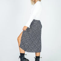 Mabel Midi Skirt Black/White