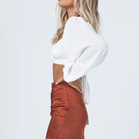 Leila Mini Skirt Brown