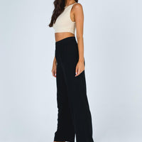 Brenda Linen Blend Pants Black