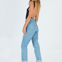 Ragged Priest Butt Cut Jean Light Blue
