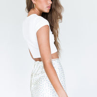 Desert Storm Mini Skirt White Floral