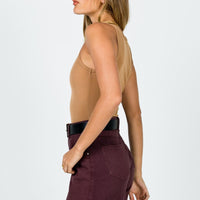 The Swalla Shorts Chocolate Brown Denim