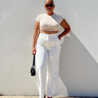 Archer Pants White Curve