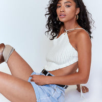 Gun Barrel City High Waisted Shorts Pale Blue