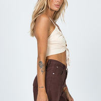 The Swalla Shorts Brown Denim