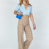 Euros Pants Brown Check