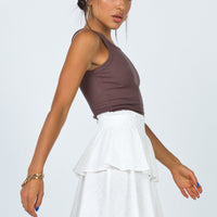 Greta Mini Skirt Off White