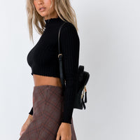 Fike Mini Skirt Brown