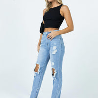 Paola Straight Leg Denim Jeans