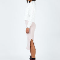 Zanna Midi Skirt Nude Pink