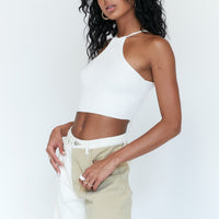 The Mona Denim Shorts Beige