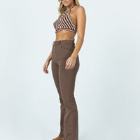 Motel Bootleg Jeans Rich Brown