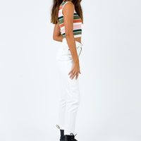 Zaiden Straight Leg Jeans White Denim