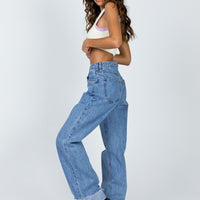 Ollie Straight Leg Jean Mid Wash Denim