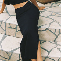 Abigail Midi Skirt Black