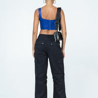 Fallout Mid Rise Cargo Pants Black